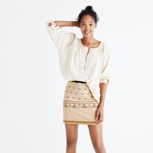 Madewell Gamini mini skirt in Triangle Jacquard